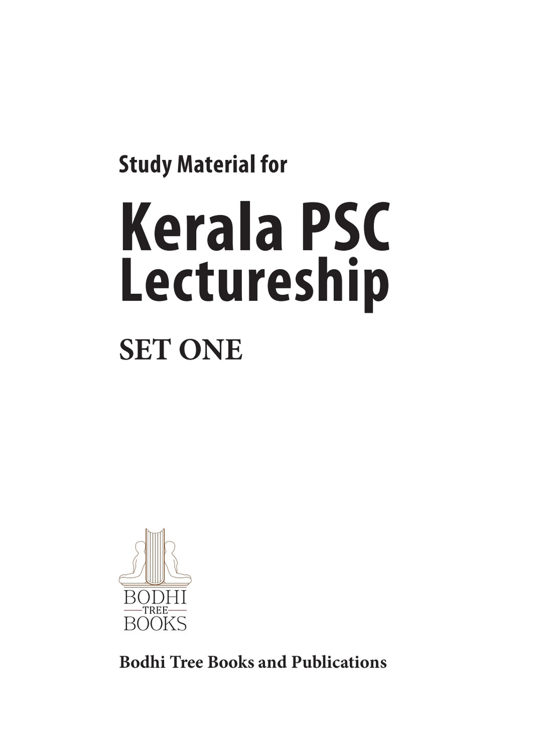 Study Material for Kerala PSC Lectureship SET ONE